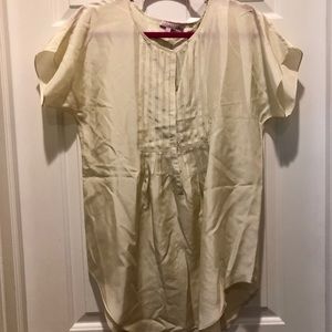 Calypso White Silk Blouse